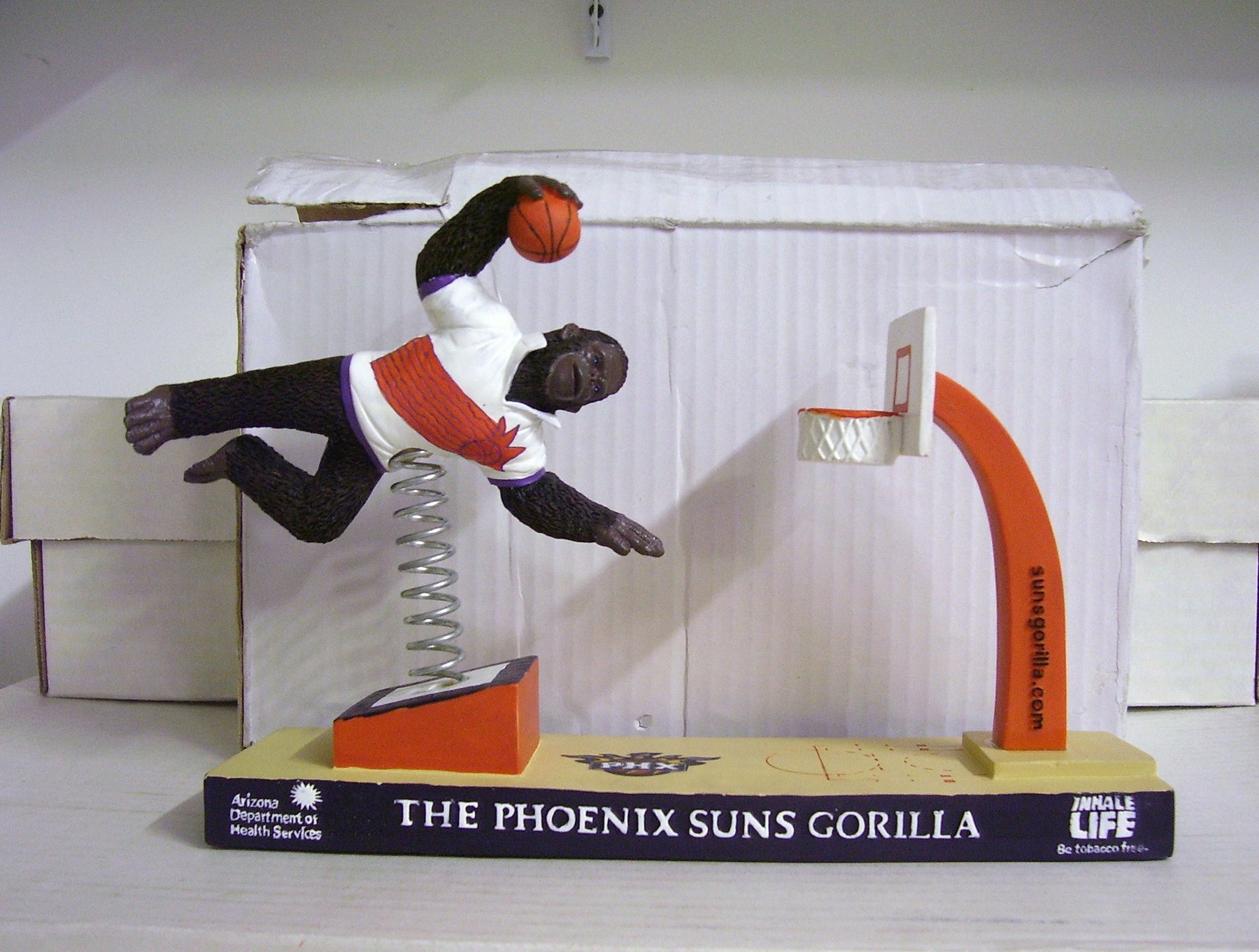 Phoenix Suns Gorilla Mascot Dunking Bobblehead desk Statue NBA