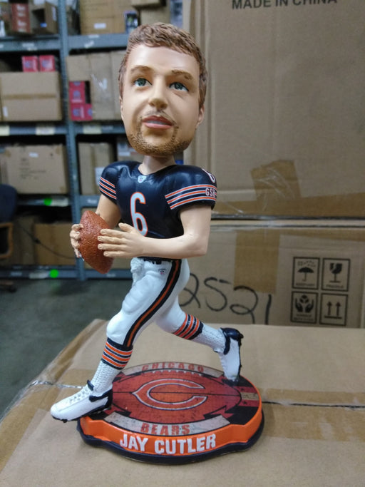 Jay Cutler Chicago Bears Logo Base QB Bobble Chicago Bears Bobblehead