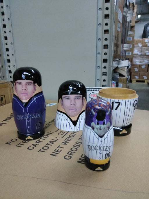 Todd Helton & Dinger (Mascot) Colorado Rockies  Nesting Dolls 