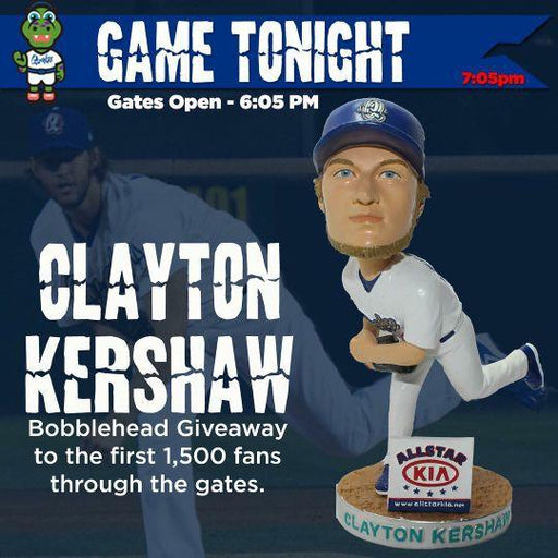 Clayton Kershaw Rancho Cucamonga Quakes  Bobblehead MiLB