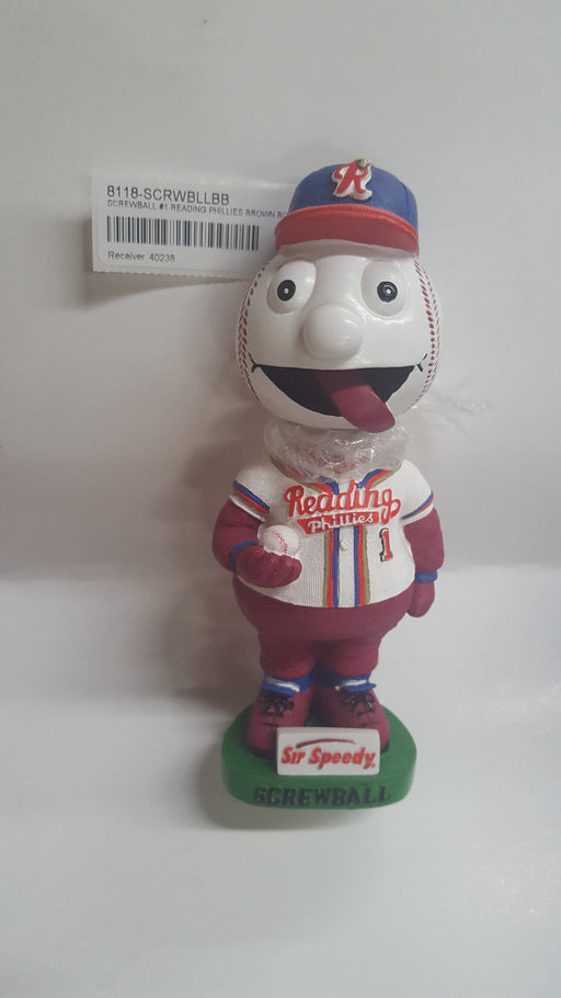 SCREWBALL #1 READING PHILLIES BROWN BOX Bobblehead