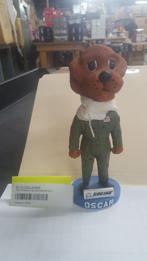 OSCAR MASCOT BOWING BROWN BOX Bobblehead