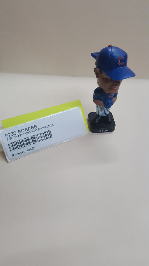 S SOSA #21 CUBS MINI BROWN BOX Bobblehead