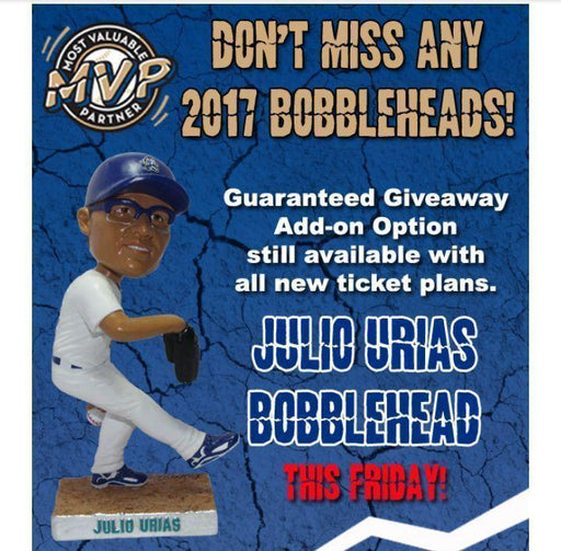 Julio Urias Rancho Cucamonga Quakes  Bobblehead MiLB